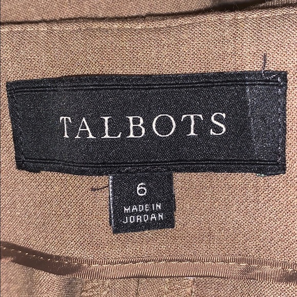 TALBOTS Polyester Cotton Trousers Hazel Nut - Picture 3 of 4